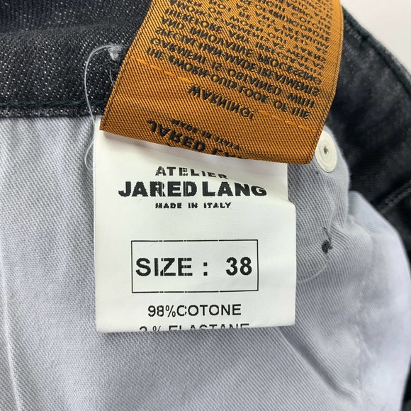 Jared Lang Mens Atelier Skinny Stretch Denim Jeans Black 38 - Picture 5 of 6
